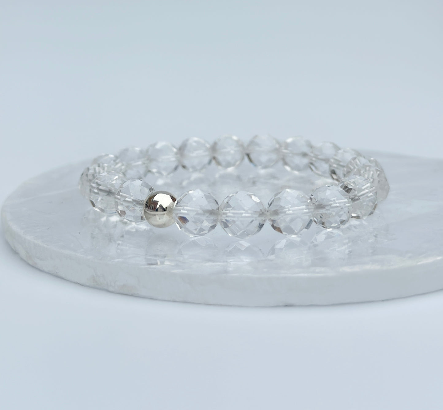 Faceted Clear Quartz Bracelet