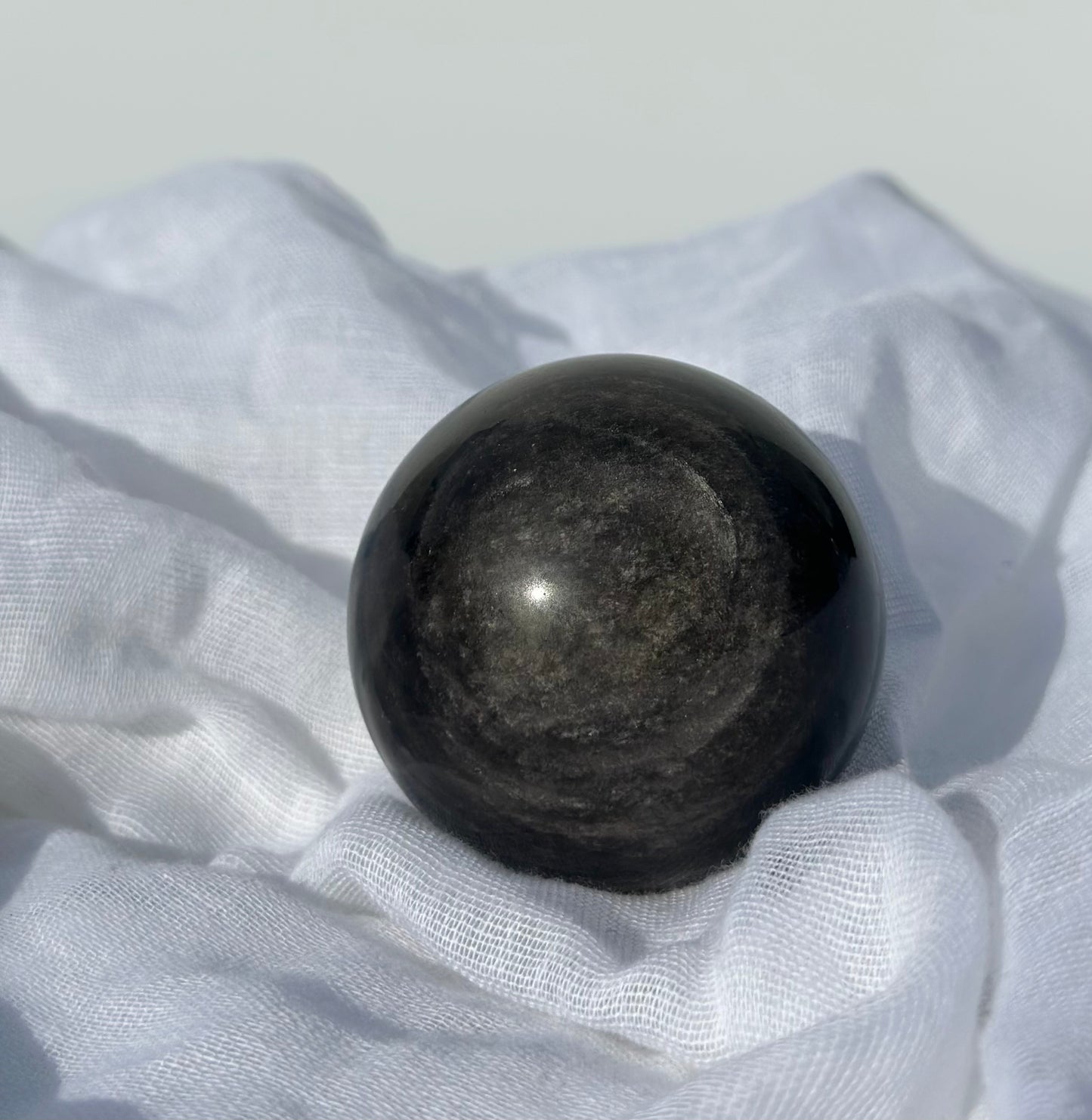 Silver Sheen Obsidian Sphere