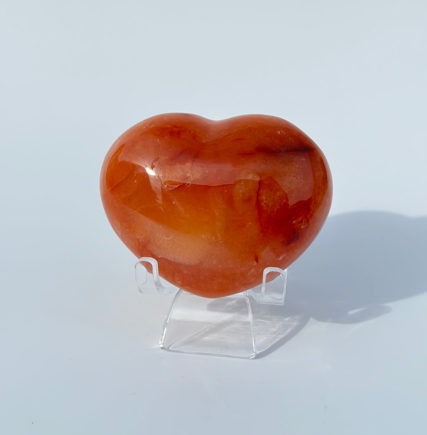 Carnelian Puff Heart