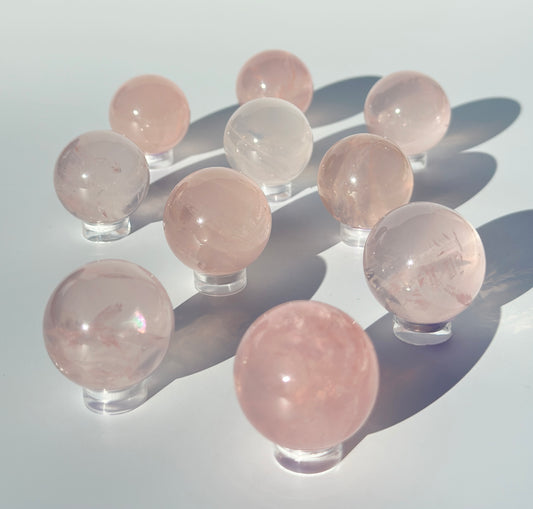 Star Rose Quartz Small Sphere