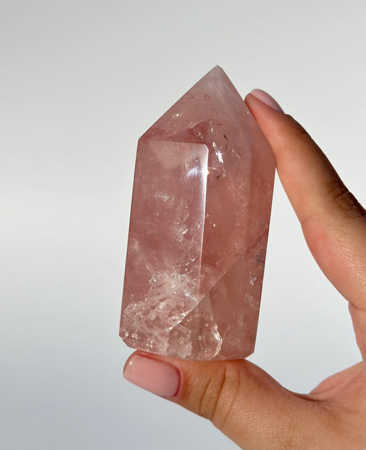 Gemmy Rose Quartz Point