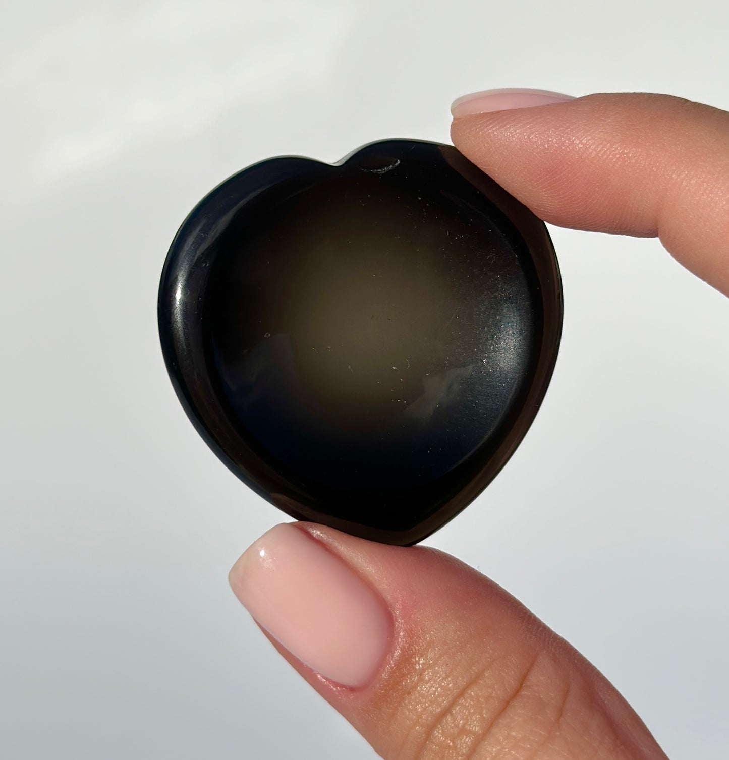 Black Obsidian Heart Worry Stone