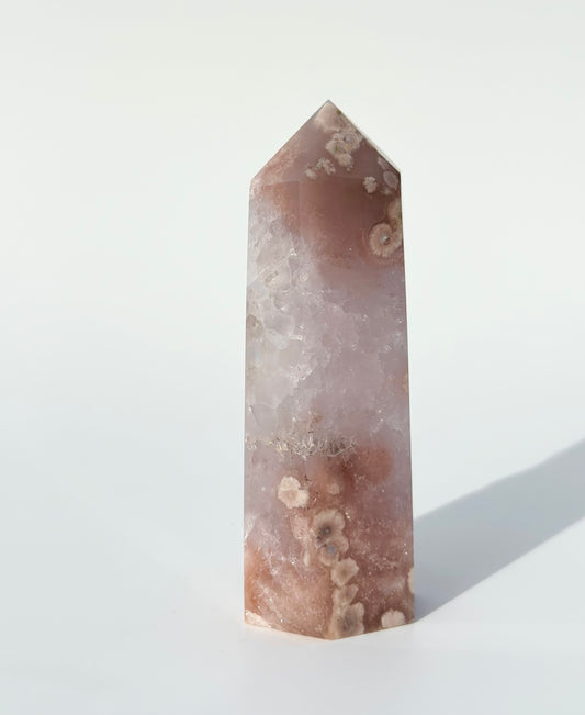 Pink Amethyst Flower Agate Point