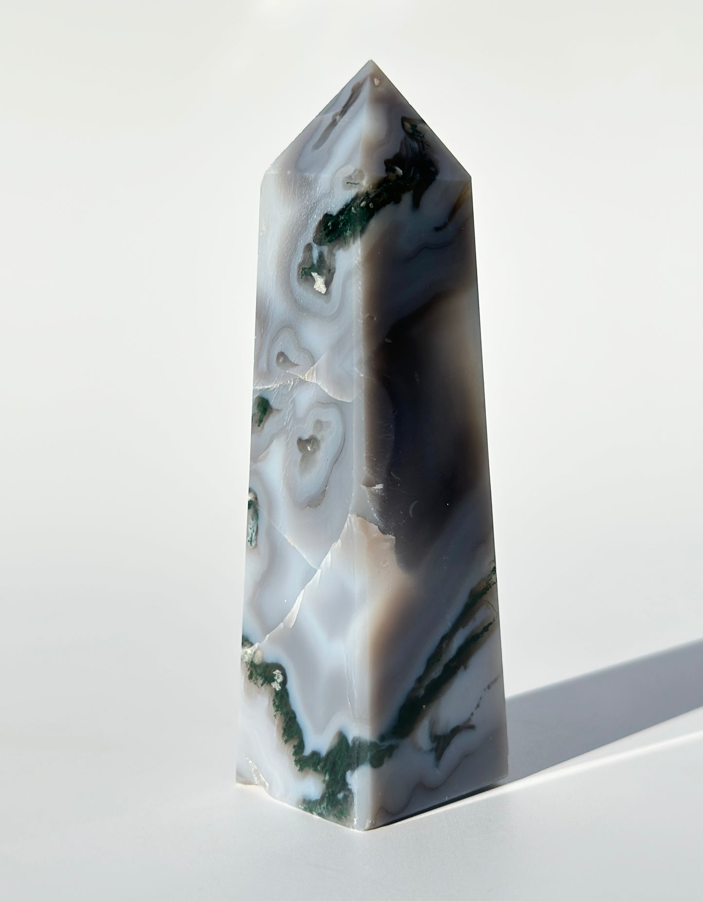 Blue Moss Agate Point