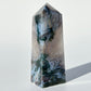 Druzy Blue Moss Agate Point