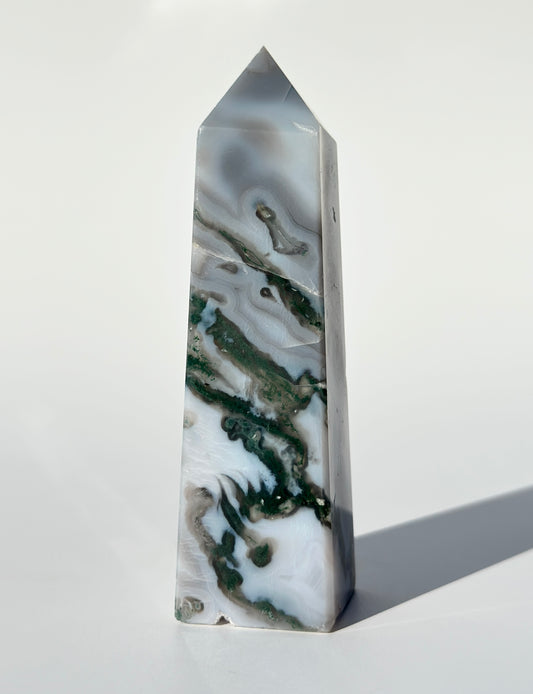 Blue Moss Agate Point