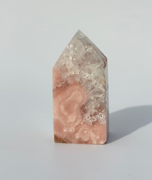 Pink Amethyst Flower Agate Point