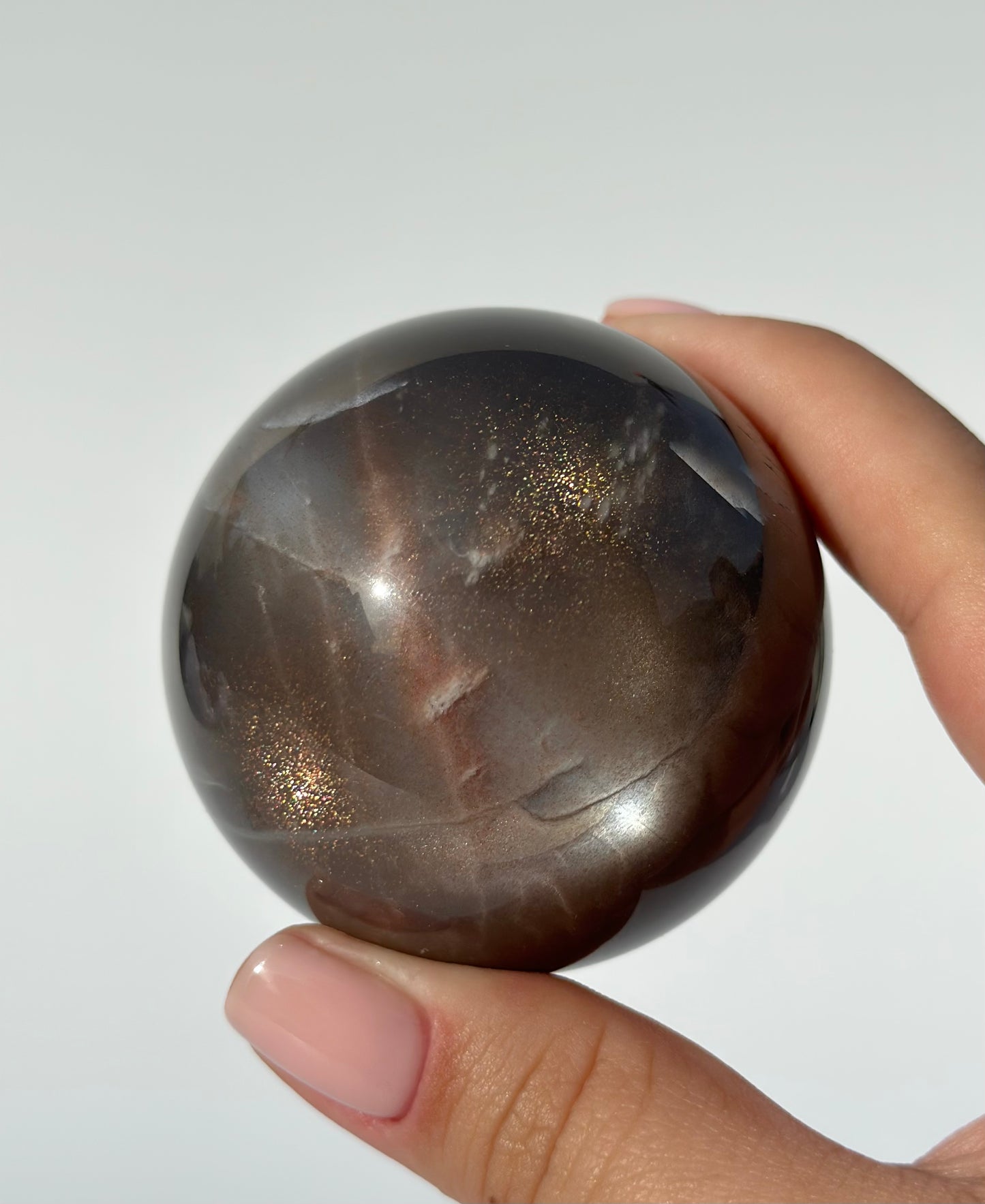 Black Sunstone Moonstone Sphere