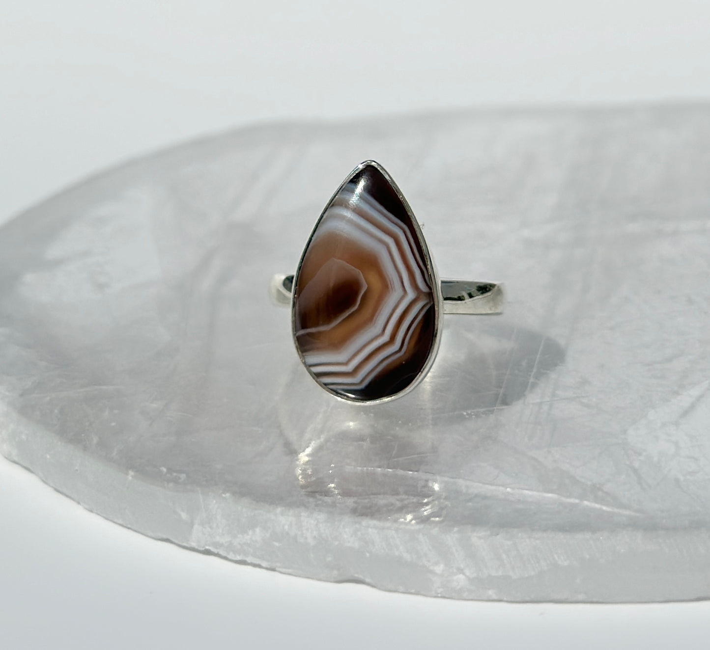 Botswana Agate Ring - Size S