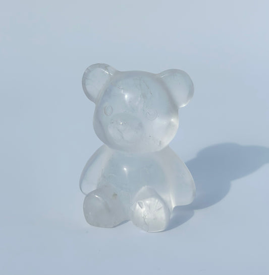 Clear Quartz Teddy Bear