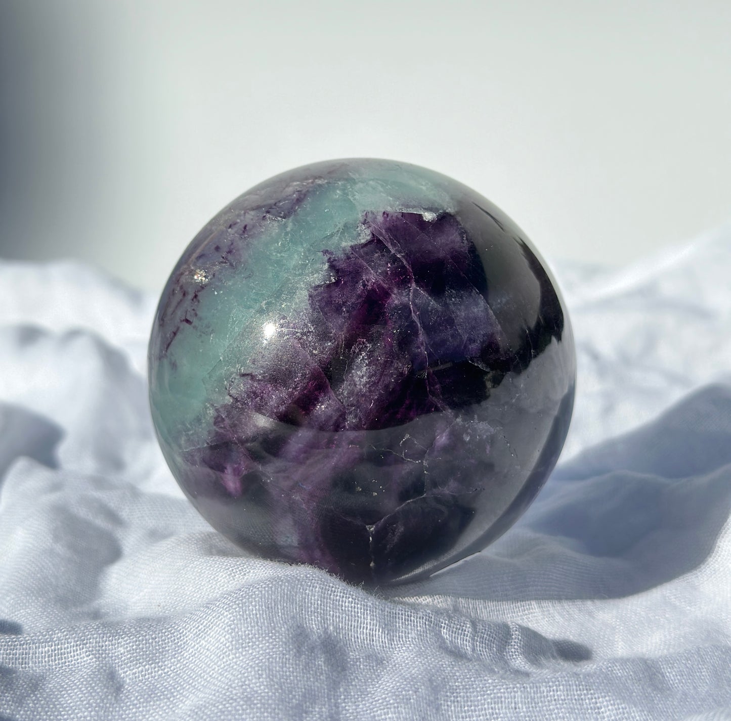 Watermelon Fluorite Sphere