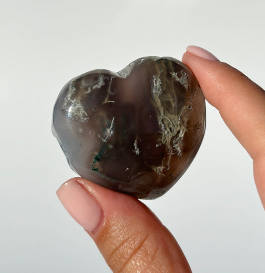 Moss Agate Heart