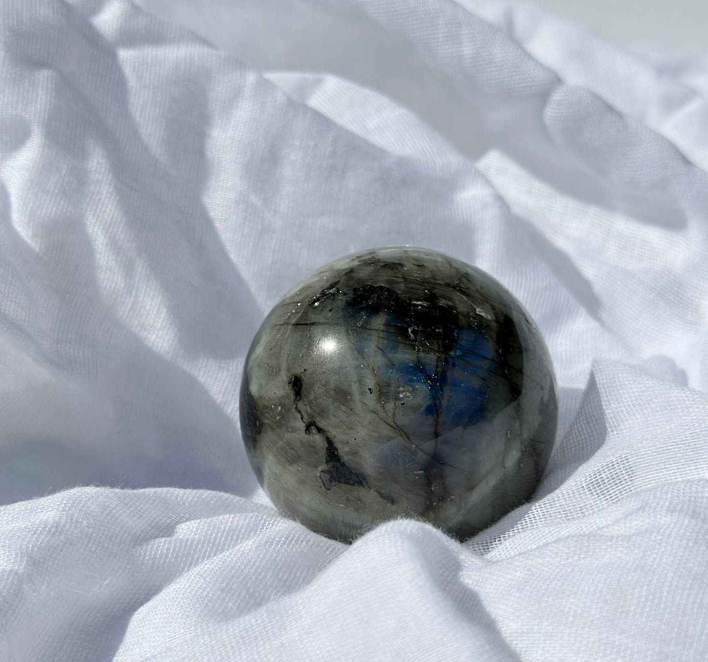 Blue Flash Labradorite Sphere