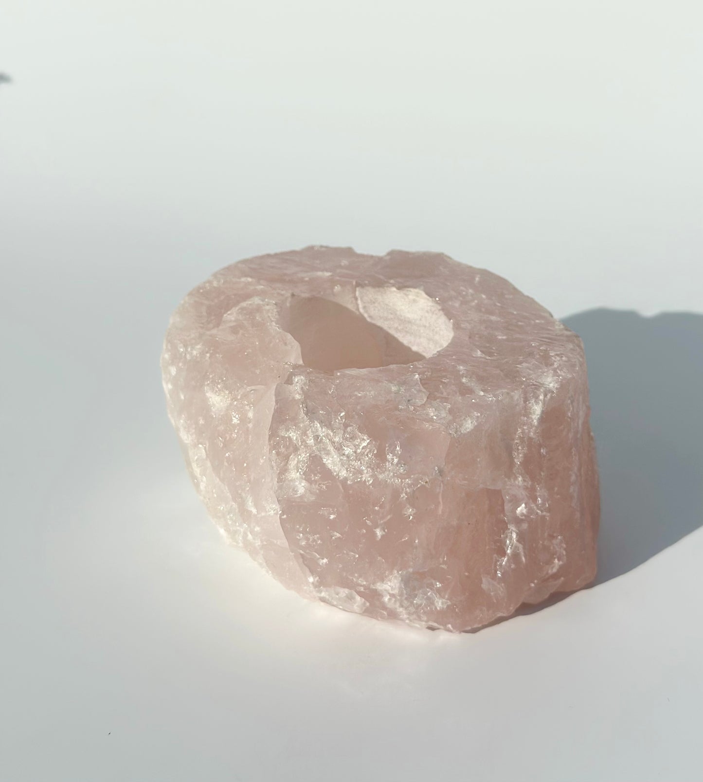 Rose Quartz Tea Light Holder