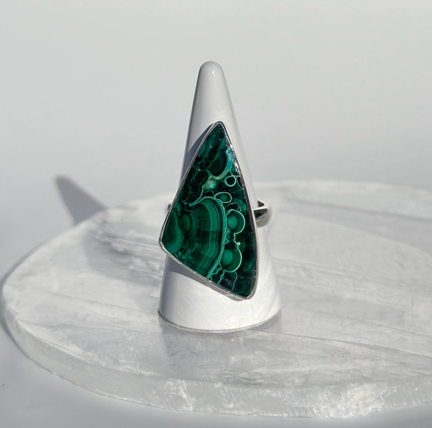 Botryoidal Malachite Ring - Adjustable