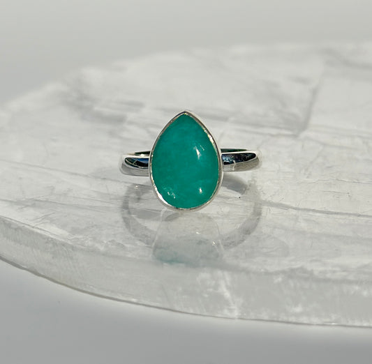 Flashy Amazonite Ring - Size O