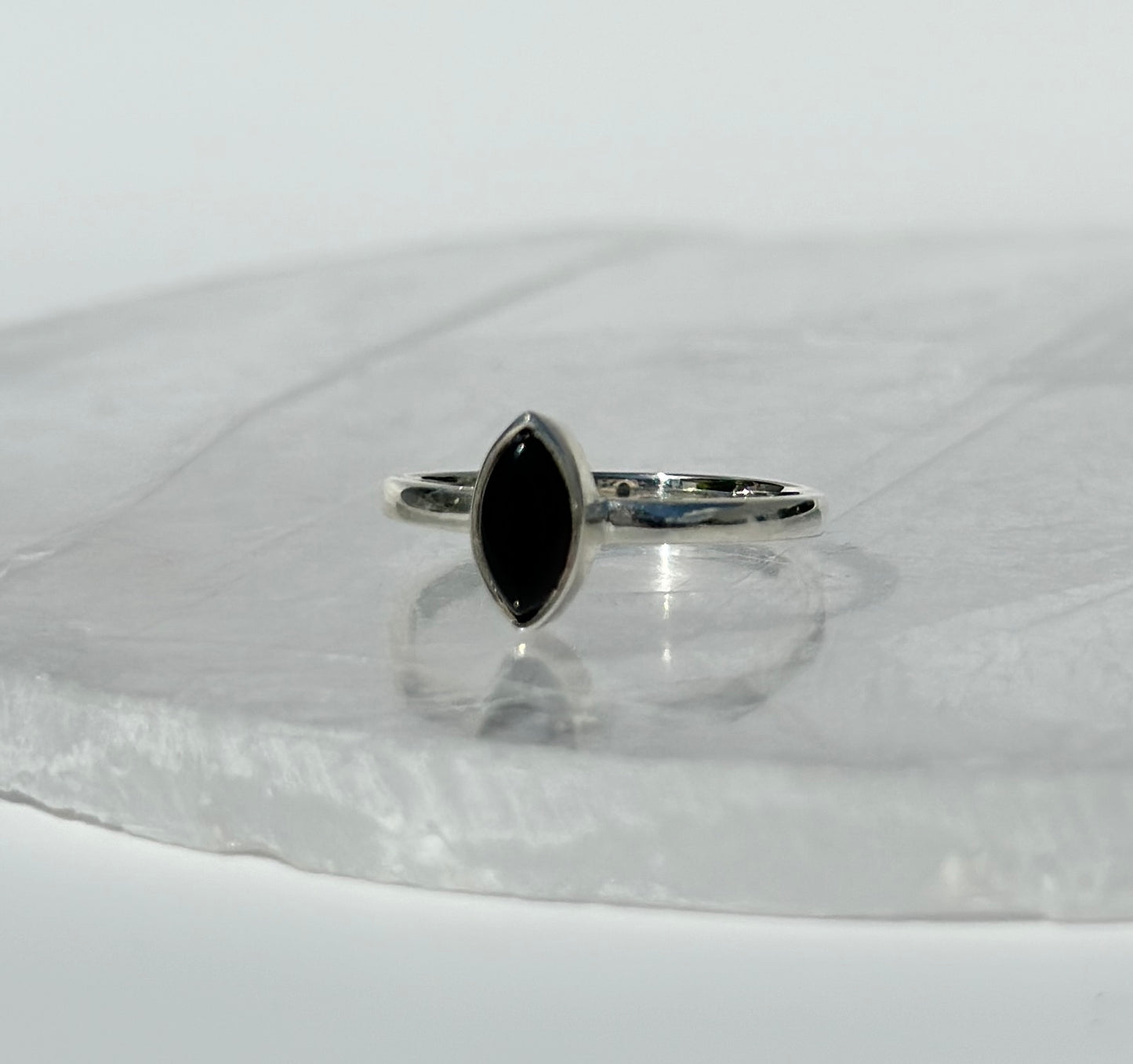 Black Onyx Marquise Ring - Various Sizes