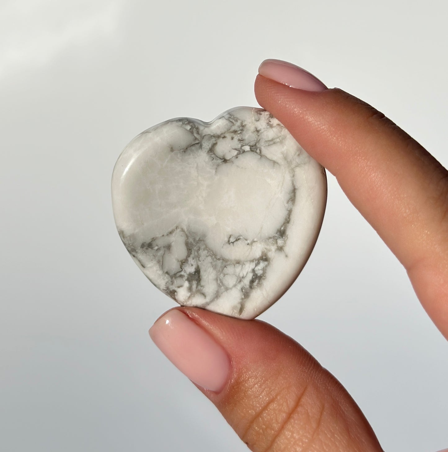 Howlite Heart Worry Stone