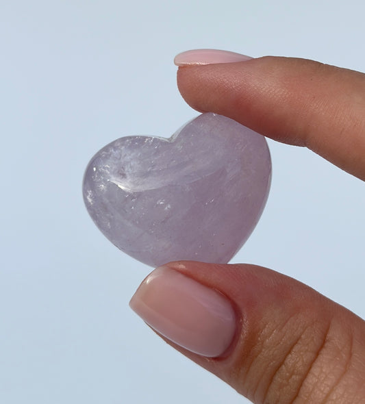 Lavender Amethyst Mini Puff Heart