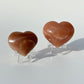 Peach Sunstone Moonstone Heart