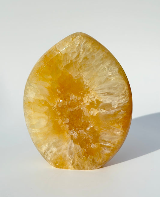 Golden Druzy Agate Flame