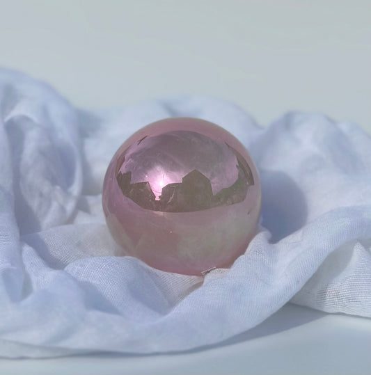 Aura Rose Quartz Sphere