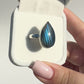 Striped Blue Flash Labradorite Ring - Adjustable