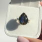 Blue Flash Labradorite Ring - Adjustable