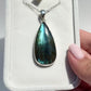 Teal Flash Labradorite Pendant