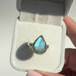 Blue Flash Labradorite Ring - Size Q