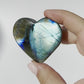 Blue & Golden Flash Labradorite Heart